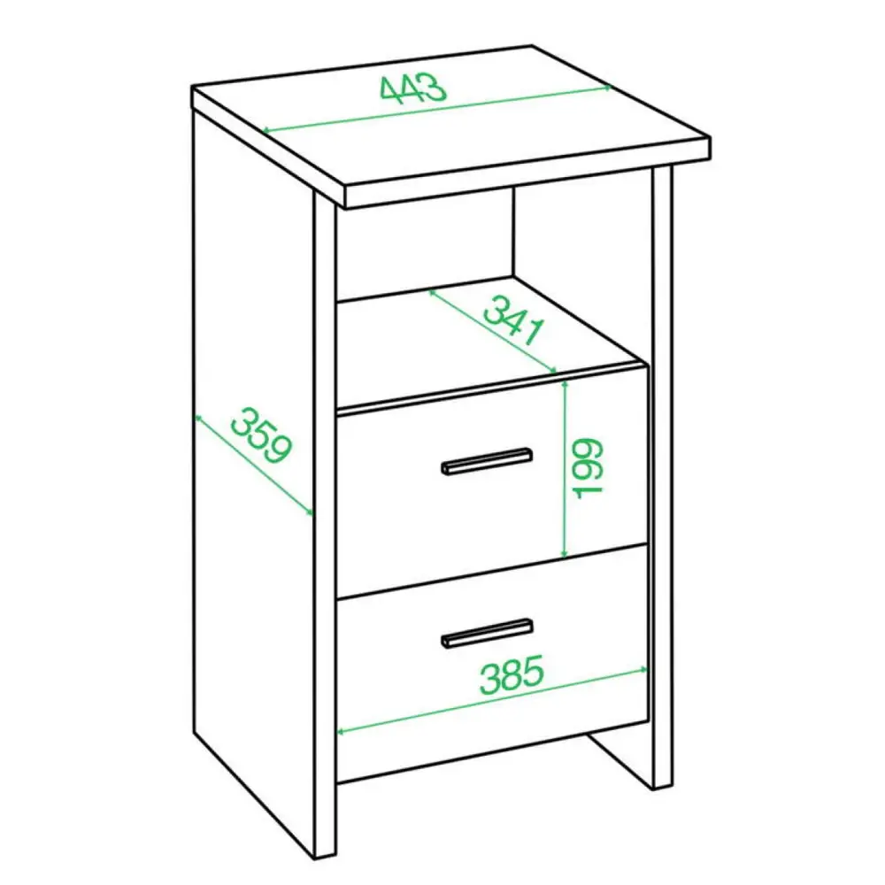 Фото 2 Тумба с выдвижными ящиками Мэрдэс ТЯЛ КБЕ 44.50x77x45 2 ящика ЛДСП цвет карамель
