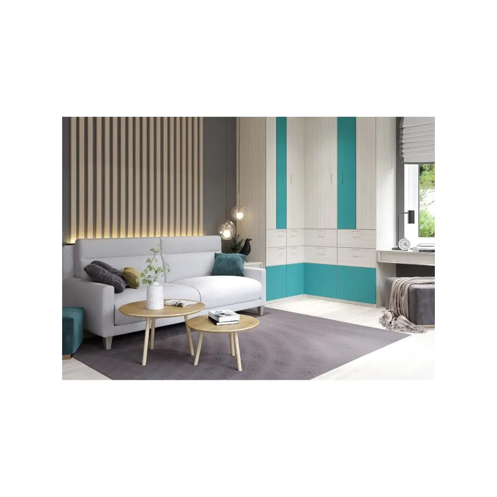 Фото 4 Мебельный щит Kronostar 400x1300x16мм ЛДСП 0.52м² цвет бирюзовый