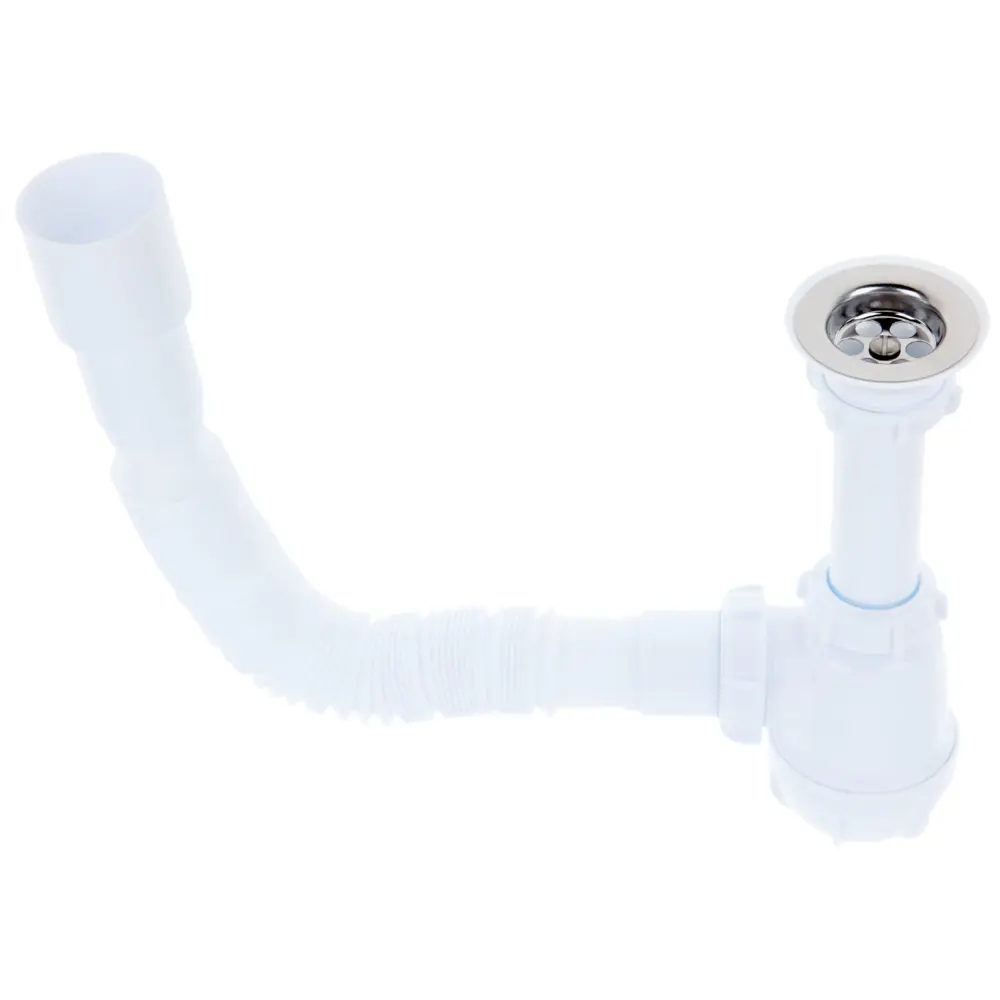 Фото Сифон малый Aquant 1 1/2" с гибкой трубой 40x40/50 мм Фото Сифон малый Aquant 1 1/2" с гибкой трубой 40x40/50 мм