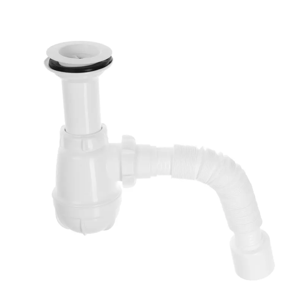 Фото Сифон для мойки Aquant 1 1/2" x 40/50 мм с удлиненной горловиной с пластиковой решеткой Фото Сифон для мойки Aquant 1 1/2" x 40/50 мм с удлиненной горловиной с пластиковой решеткой
