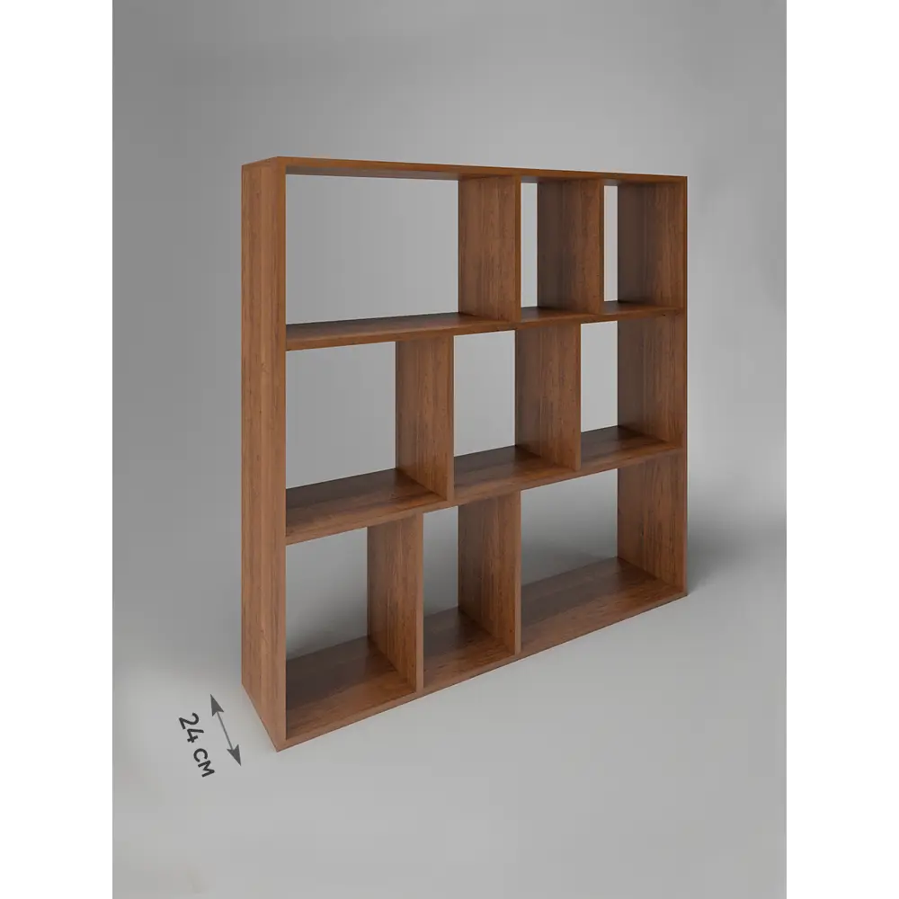 Фото 3 Стеллаж Good-дом 110x100x24 см ЛДСП цвет орех нагрузка на полку до 10 кг Фото 3 Стеллаж Good-дом 110x100x24 см ЛДСП цвет орех нагрузка на полку до 10 кг