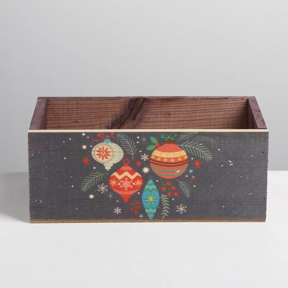 Фото 3 Деревянный ящик без ручки «Шарики» 24.5x14.5x9 см Фото 3 Деревянный ящик без ручки «Шарики» 24.5x14.5x9 см