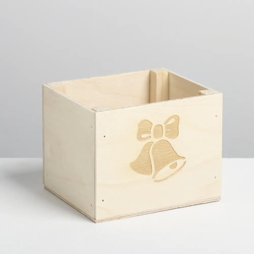 Фото 2 Кашпо деревянное «Колокольчик» без ручки 12.5x10.5x9.5 см