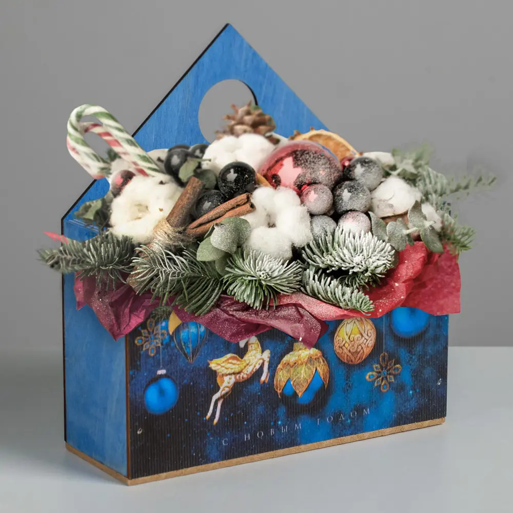 Фото Ящик конверт «Ёлочные игрушки» 20.5x18.5x6.5 см Фото Ящик конверт «Ёлочные игрушки» 20.5x18.5x6.5 см