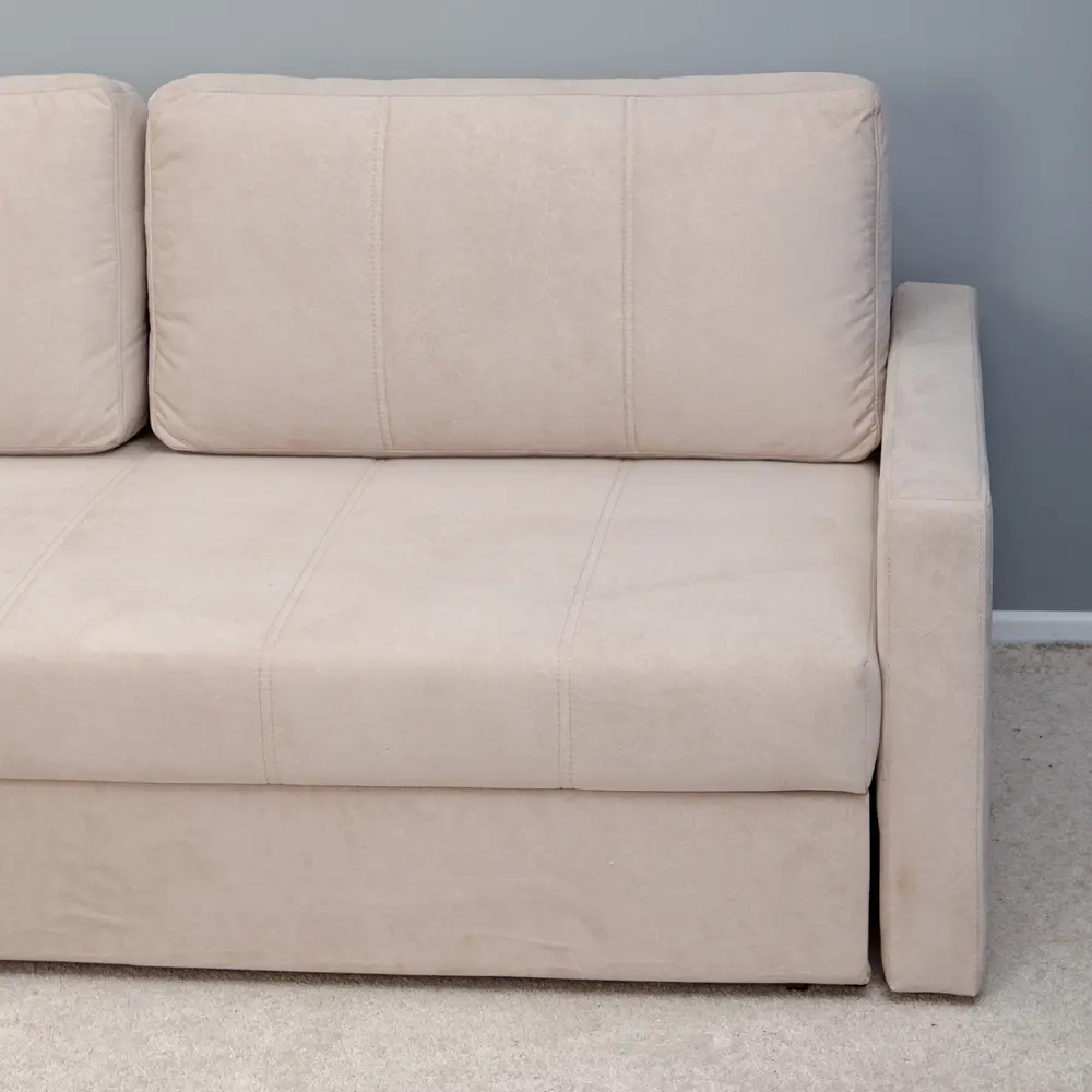 Фото 4 Диван Letta Рокфорд 223x75x102.5 см велюр цвет серо-бежевый Фото 4 Диван Letta Рокфорд 223x75x102.5 см велюр цвет серо-бежевый