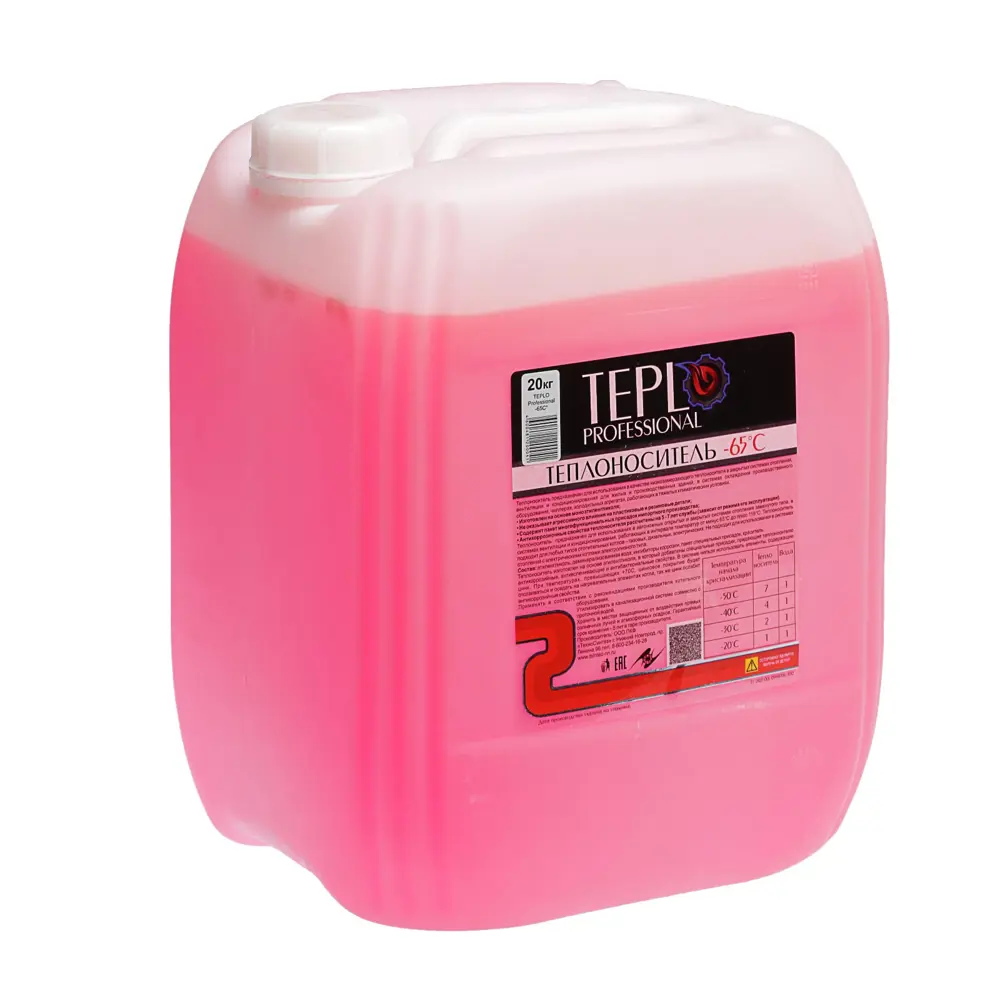Фото Теплоноситель Teplo professional 4575883 -65°C 20 кг этиленгликоль концентрат Фото Теплоноситель Teplo professional 4575883 -65°C 20 кг этиленгликоль концентрат