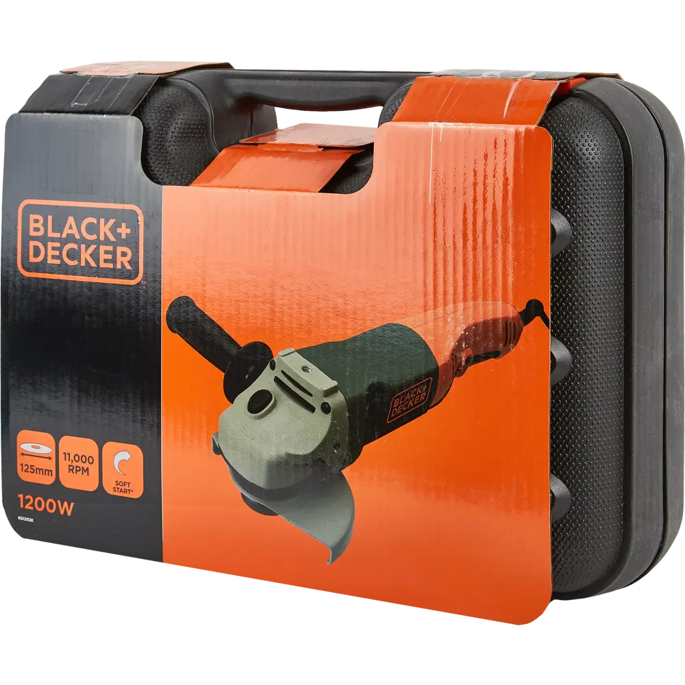 Фото 8 УШМ сетевая Black&Decker KG1202K-QS, 1200 Вт, 125 мм Фото 8 УШМ сетевая Black&Decker KG1202K-QS, 1200 Вт, 125 мм