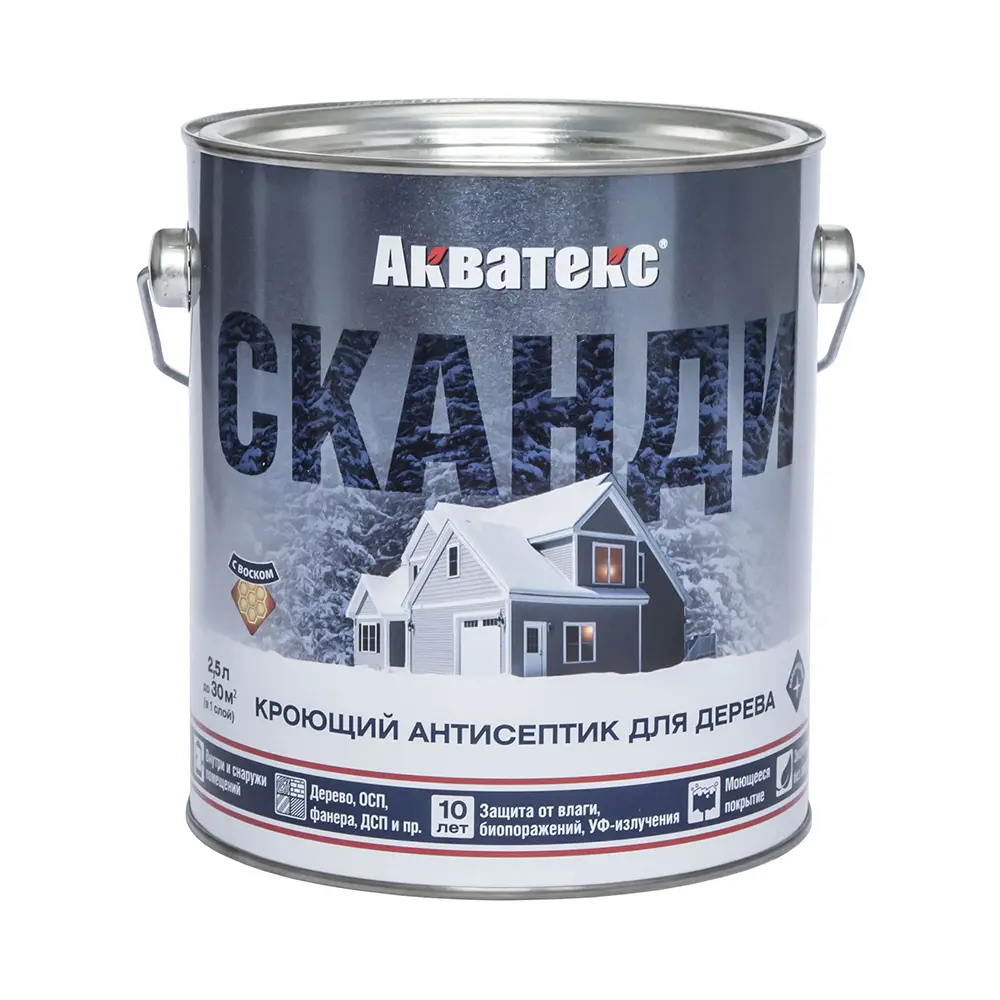 Фото Пропитка древесины АКВАТЕКС 202912 цвет серый 2.50 л Фото Пропитка древесины АКВАТЕКС 202912 цвет серый 2.50 л