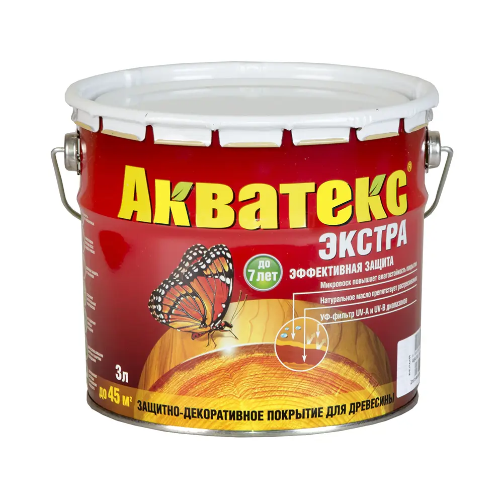 Фото Пропитка древесины АКВАТЕКС 13869 цвет каштан 3 л Фото Пропитка древесины АКВАТЕКС 13869 цвет каштан 3 л