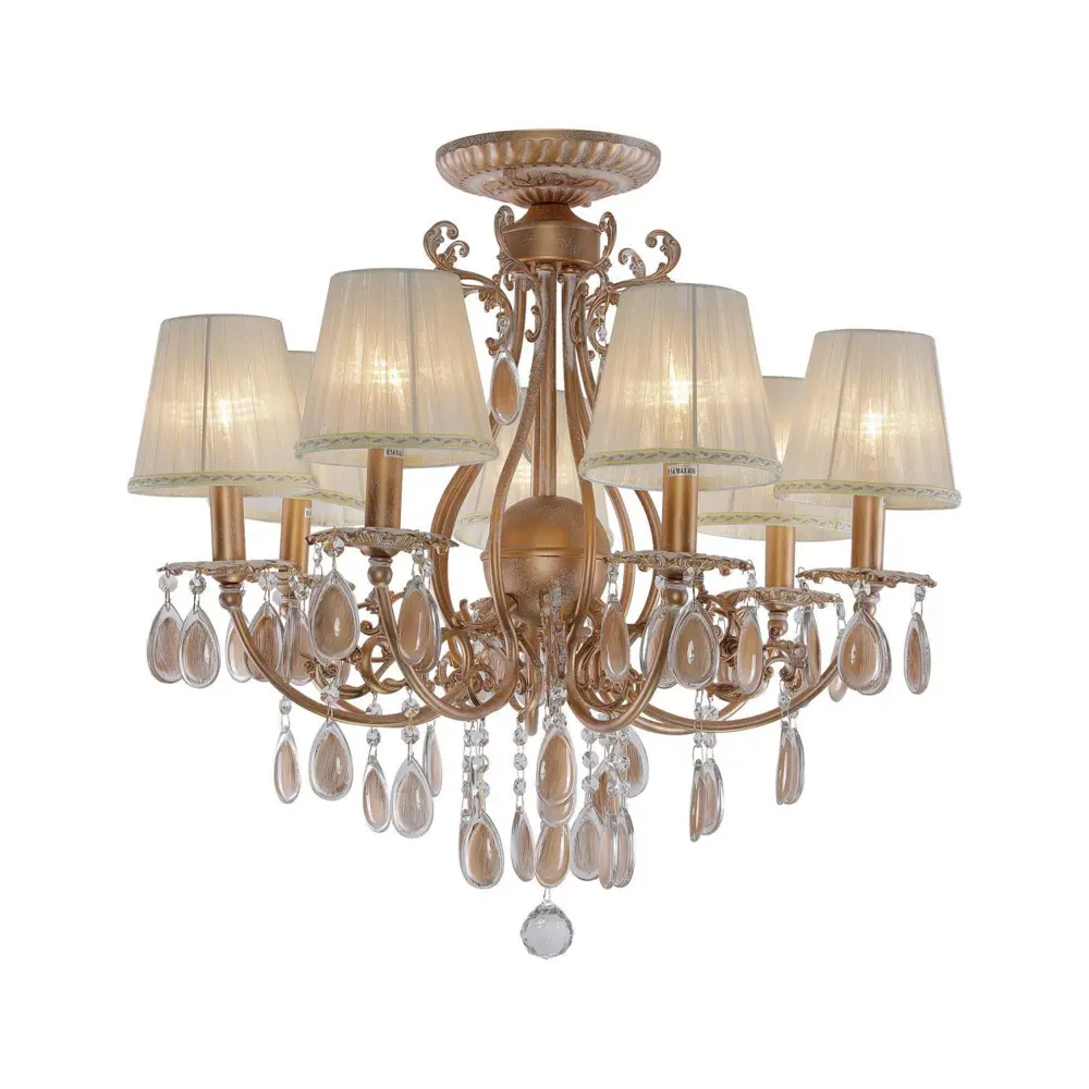 Фото Люстра подвесная FAVOURITE 2442-7U DIADEMA 7 ламп 14 м² цвет жёлтый золотой Фото Люстра подвесная FAVOURITE 2442-7U DIADEMA 7 ламп 14 м² цвет жёлтый золотой