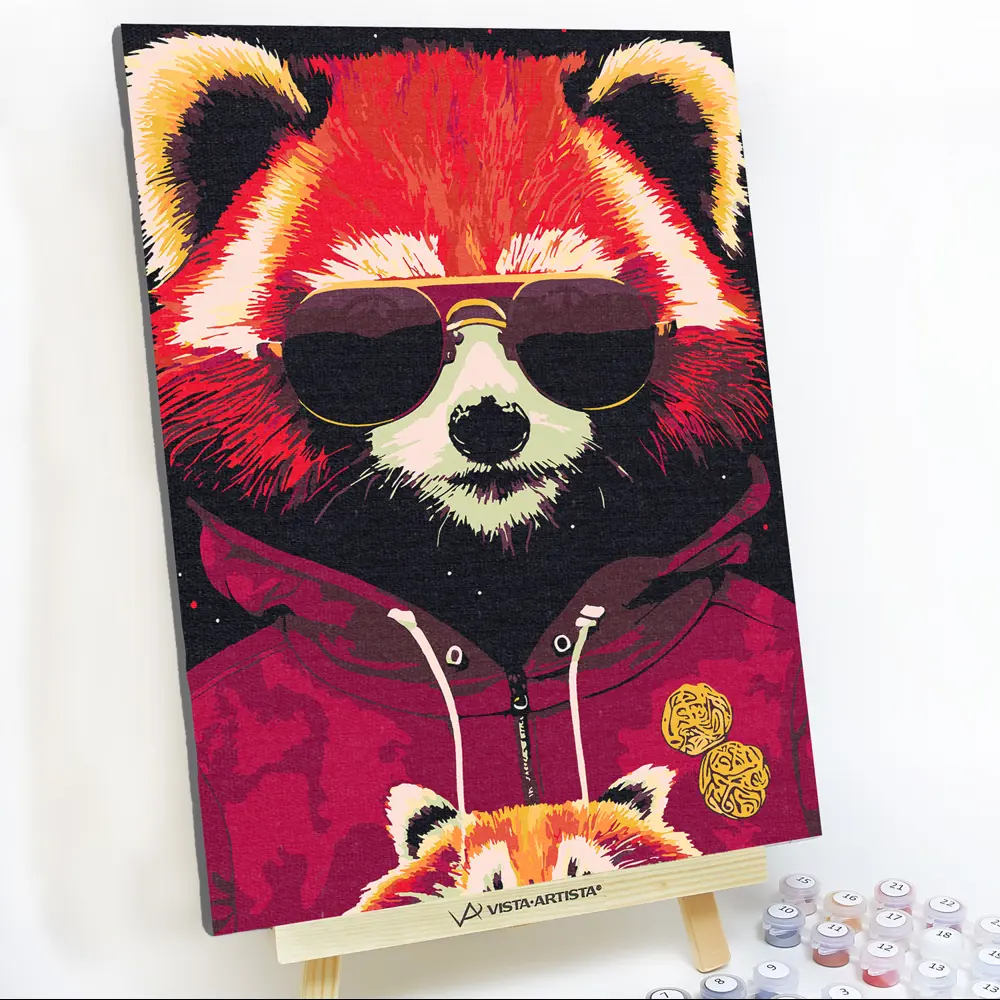 Фото Картина по номерам Red panda Красная панда 30x40 см