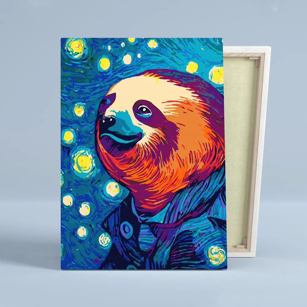 Фото 10 Картина по номерам Red panda Ленивец в стиле Ван Гога 30x40 см Фото 10 Картина по номерам Red panda Ленивец в стиле Ван Гога 30x40 см