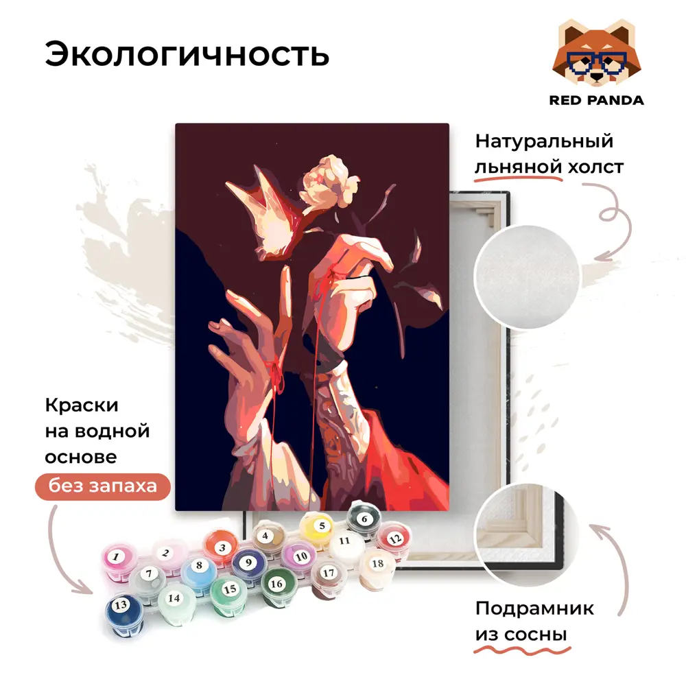 Фото 2 Картина по номерам Red panda Руки Благословение Небожителей 30x40 см Фото 2 Картина по номерам Red panda Руки Благословение Небожителей 30x40 см