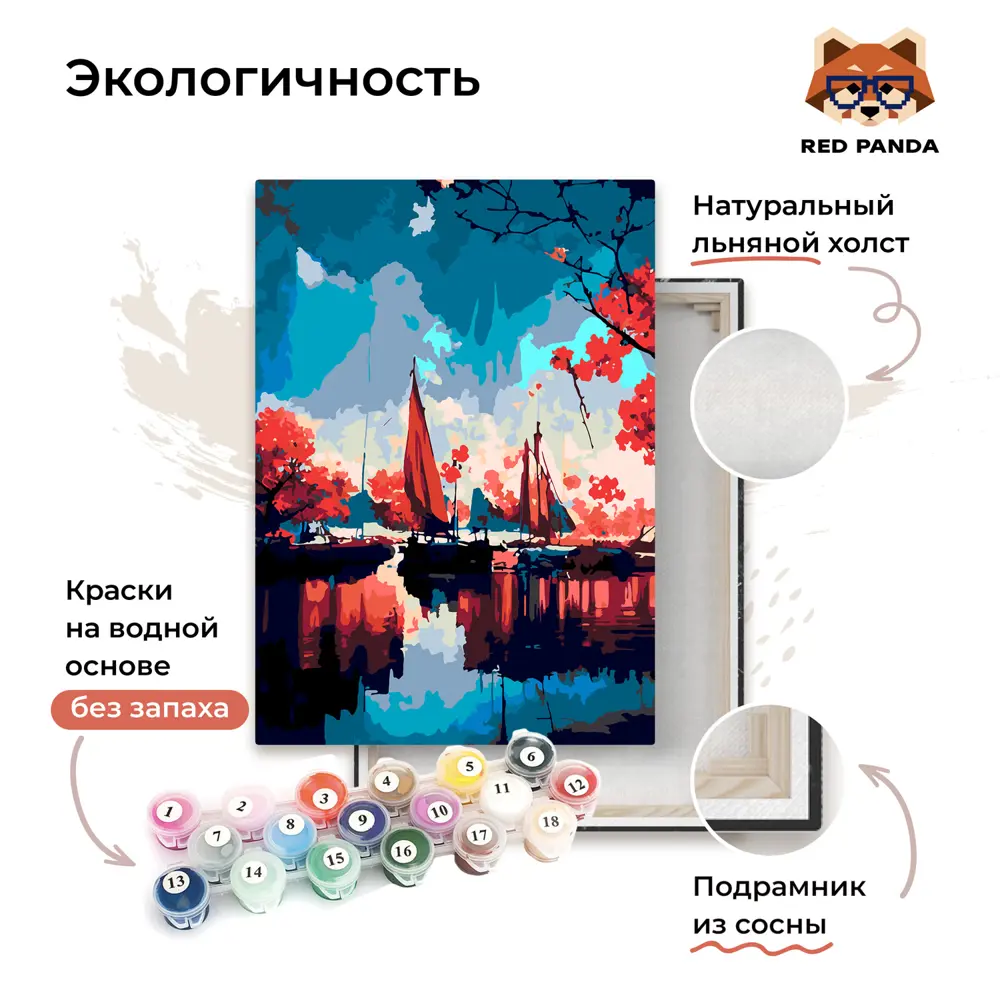 Фото 3 Картина по номерам Red panda Яхты у берега Япония 30x40 см Фото 3 Картина по номерам Red panda Яхты у берега Япония 30x40 см