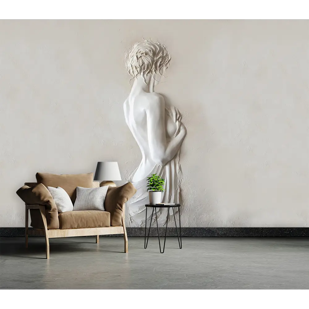 Фото 7 Фотообои флизелиновые Bartonwall 200x270 см Барельеф Девушка M07902