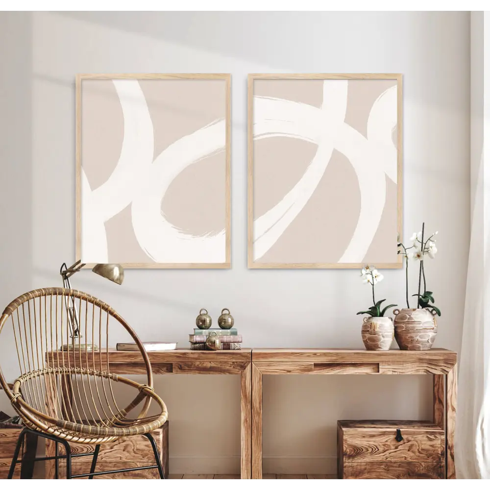 Фото Постер 28 картин Бежевая абстракция мазки 70x50 см без рамы Фото Постер 28 картин Бежевая абстракция мазки 70x50 см без рамы