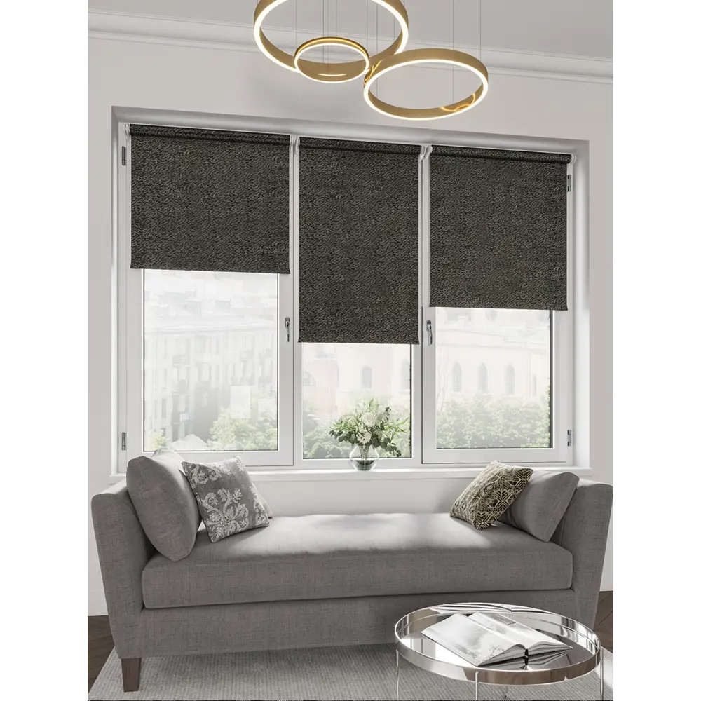 Фото Рулонная штора Domlegrand Мозаика 42.5x175 см цвет венге Фото Рулонная штора Domlegrand Мозаика 42.5x175 см цвет венге