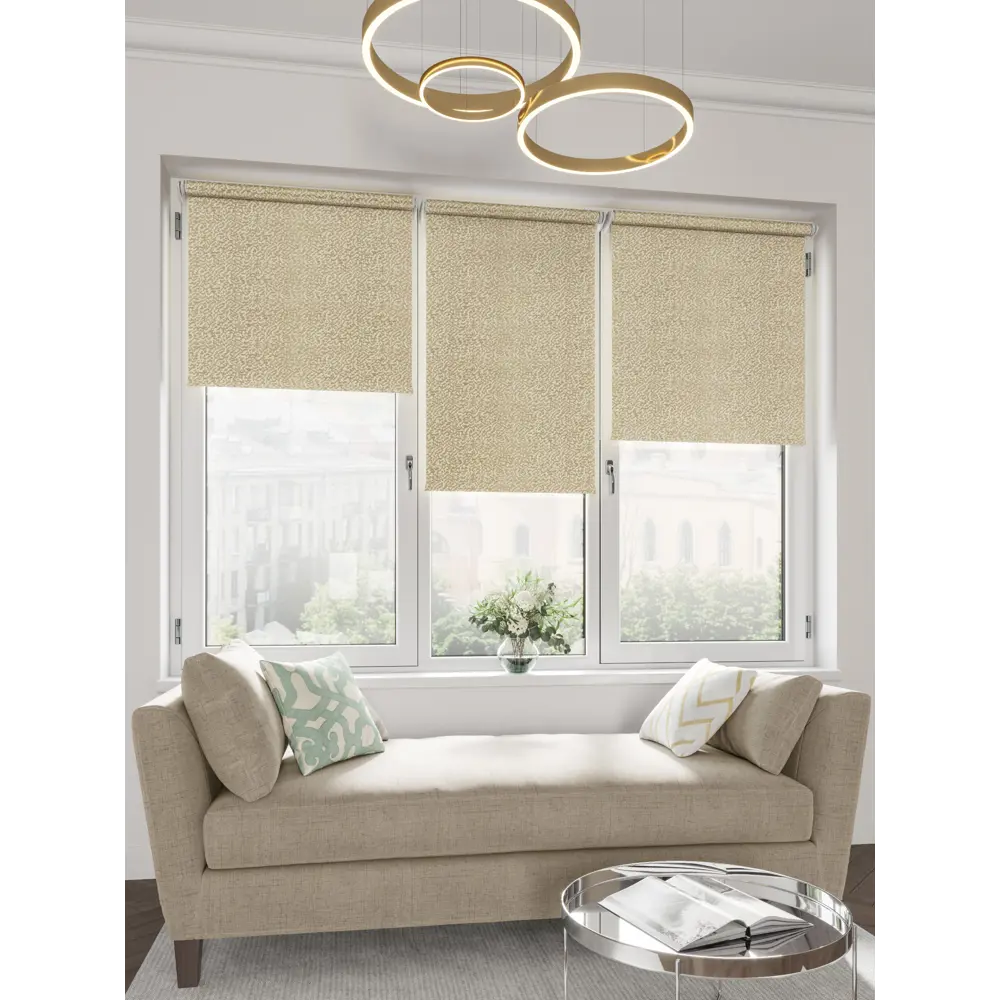 Фото Рулонная штора Domlegrand Мозаика 61.5x175 см цвет песочный