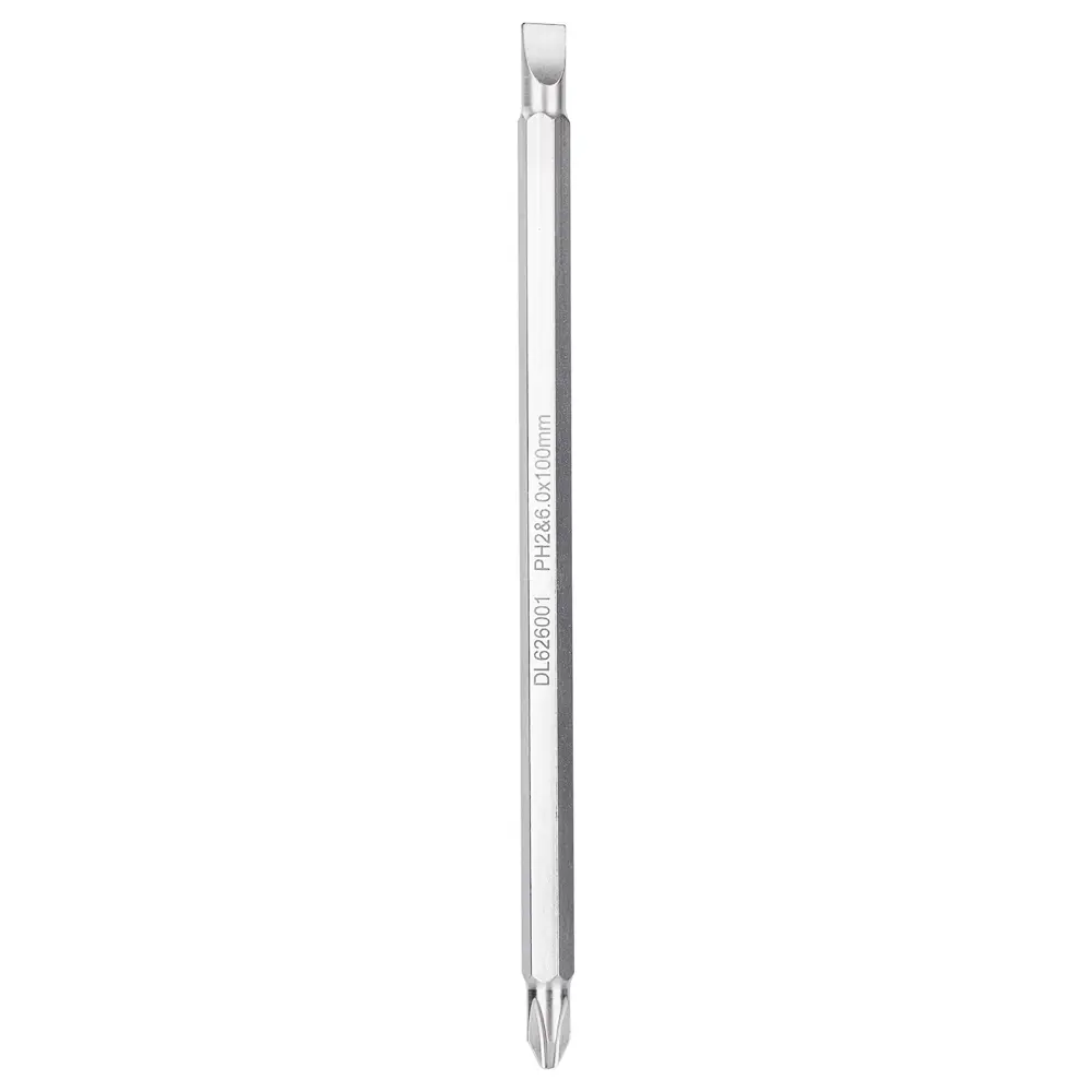 Фото 2 Отвертка двухсторонняя Deli Tools DL626001, PH2/SL6x100 мм Фото 2 Отвертка двухсторонняя Deli Tools DL626001, PH2/SL6x100 мм