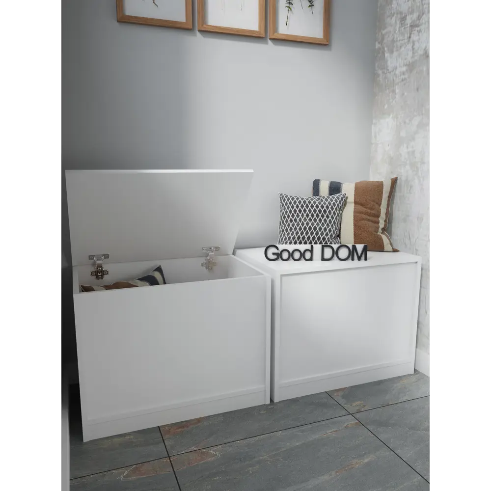 Фото 6 Тумба напольная Good-дом 60x40x45 см 1 ящик ЛДСП цвет белый Фото 6 Тумба напольная Good-дом 60x40x45 см 1 ящик ЛДСП цвет белый