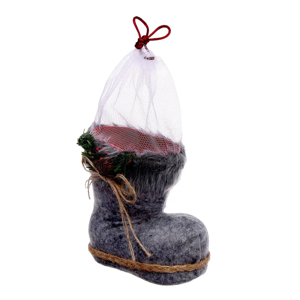 Фото Конфетница Страна Карнавалия 3340314 Сапожок с бантиком на завязках вместимость 400 г цвет чёрный