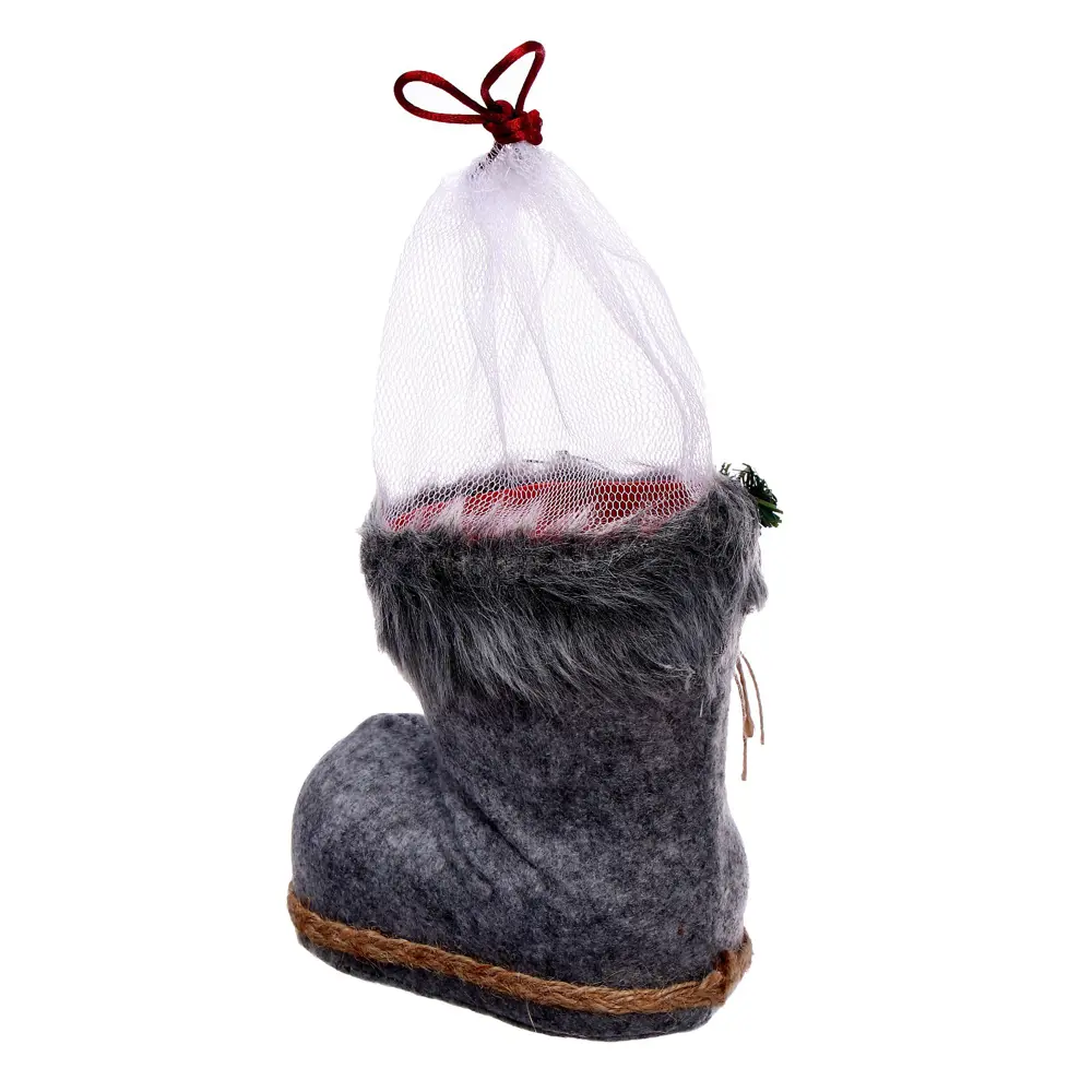 Фото 2 Конфетница Страна Карнавалия 3340314 Сапожок с бантиком на завязках вместимость 400 г цвет чёрный