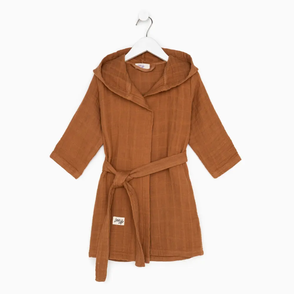 Фото 10 Банный халат Lovelife 7577496 рост 104-110 см цвет коричневый Фото 10 Банный халат Lovelife 7577496 рост 104-110 см цвет коричневый