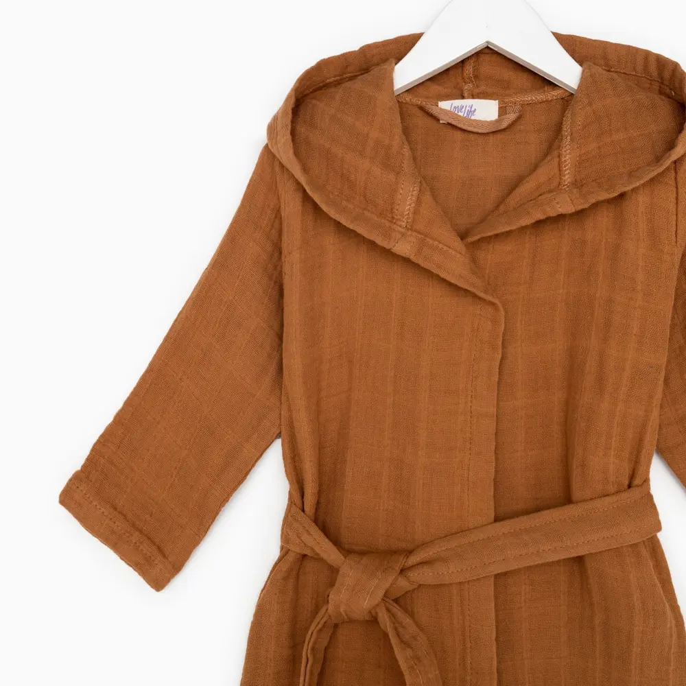 Фото 12 Банный халат Lovelife 7577496 рост 104-110 см цвет коричневый Фото 12 Банный халат Lovelife 7577496 рост 104-110 см цвет коричневый