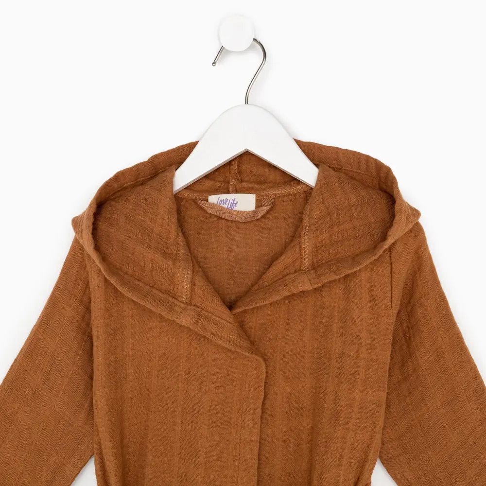 Фото 11 Банный халат Lovelife 7577496 рост 104-110 см цвет коричневый Фото 11 Банный халат Lovelife 7577496 рост 104-110 см цвет коричневый