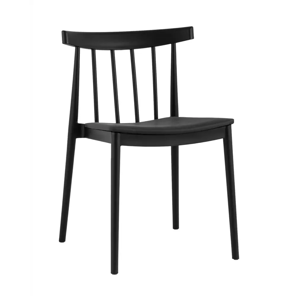 Фото 2 Стул кухонный Стул груп Ranch light 75x51x45 см пластик цвет черный 4 шт