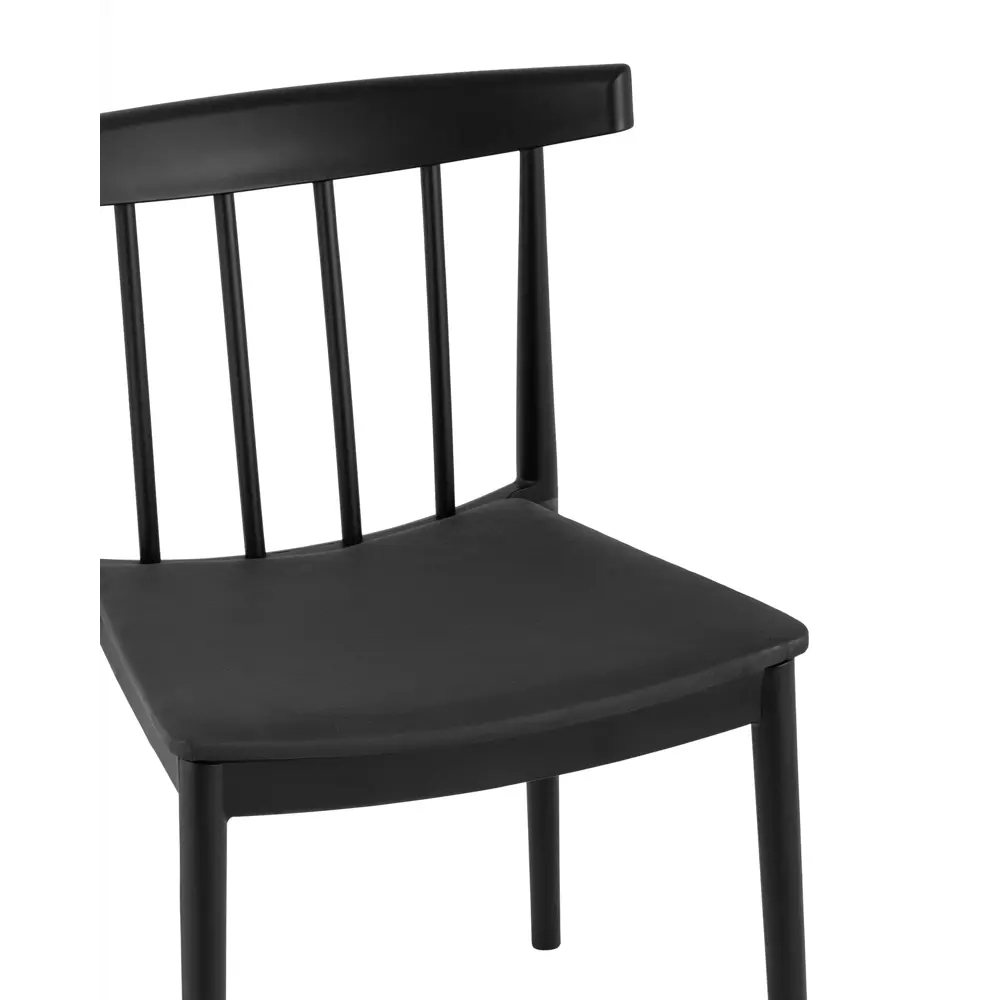 Фото 8 Стул кухонный Стул груп Ranch light 75x51x45 см пластик цвет черный 4 шт