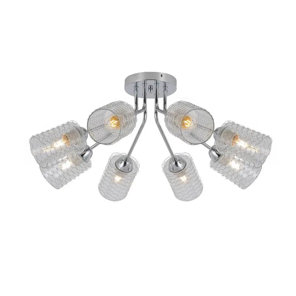 Фото Люстра потолочная HIPER H180-8 8 ламп цвет серый