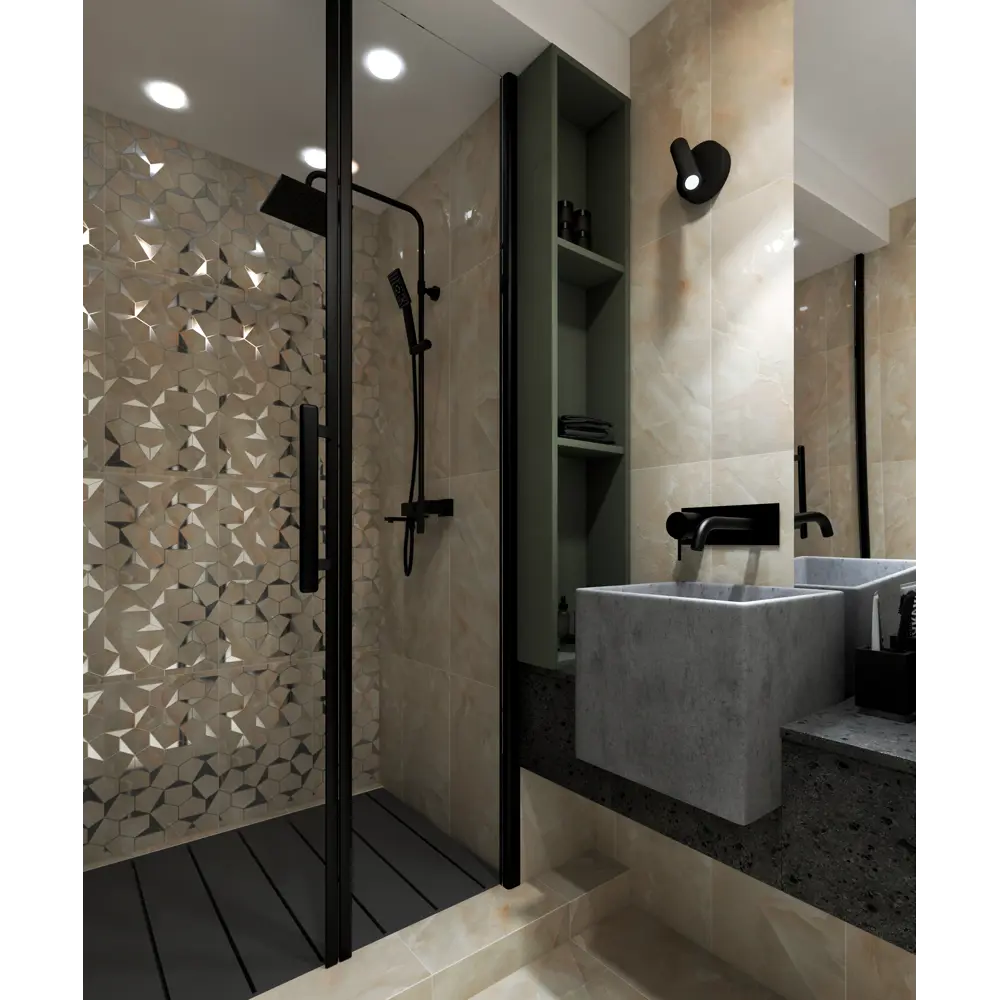 Фото 2 Настенный декор Kerlife Onice Pesco Forma 31.5x63 см цвет бежевый Фото 2 Настенный декор Kerlife Onice Pesco Forma 31.5x63 см цвет бежевый