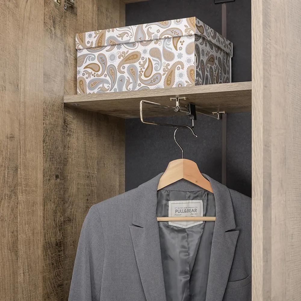 Фото 4 Шкаф распашной Моби Трувор 63.2x210x37 см ЛДСП цвет коричневый Фото 4 Шкаф распашной Моби Трувор 63.2x210x37 см ЛДСП цвет коричневый