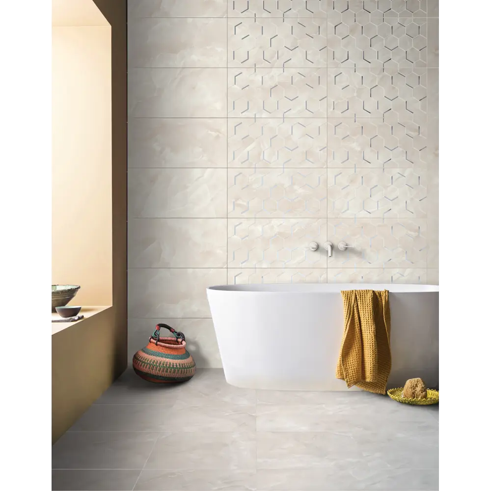 Фото 2 Декор настенный Kerlife Onice Forma Perla 31.5x63 см глянцевый цвет бежевый Фото 2 Декор настенный Kerlife Onice Forma Perla 31.5x63 см глянцевый цвет бежевый