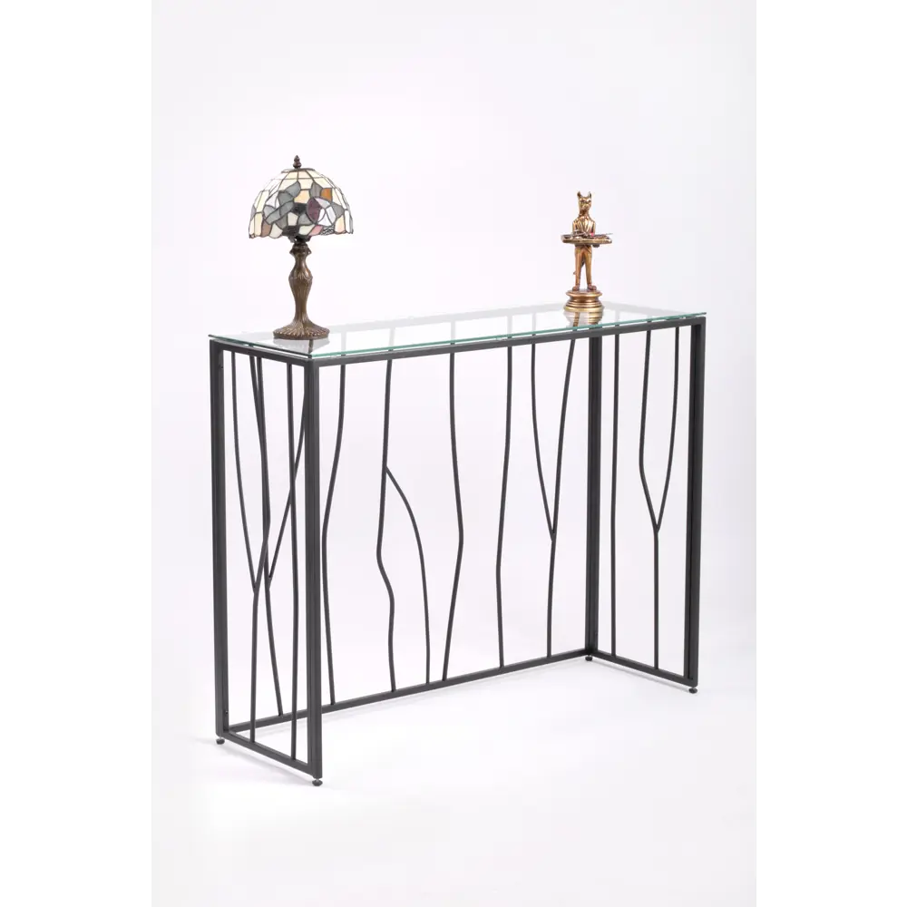 Фото 3 Консоль напольная Allconsoles 1021-CB clear 100x80x35 см сталь цвет черный Фото 3 Консоль напольная Allconsoles 1021-CB clear 100x80x35 см сталь цвет черный