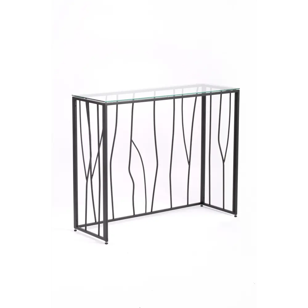 Фото 4 Консоль напольная Allconsoles 1021-CB clear 100x80x35 см сталь цвет черный Фото 4 Консоль напольная Allconsoles 1021-CB clear 100x80x35 см сталь цвет черный