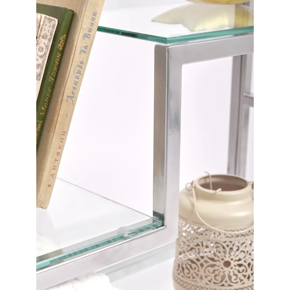 Фото 6 Консоль напольная Allconsoles 1011-CS clear 100x80x35 см сталь цвет серебряный Фото 6 Консоль напольная Allconsoles 1011-CS clear 100x80x35 см сталь цвет серебряный
