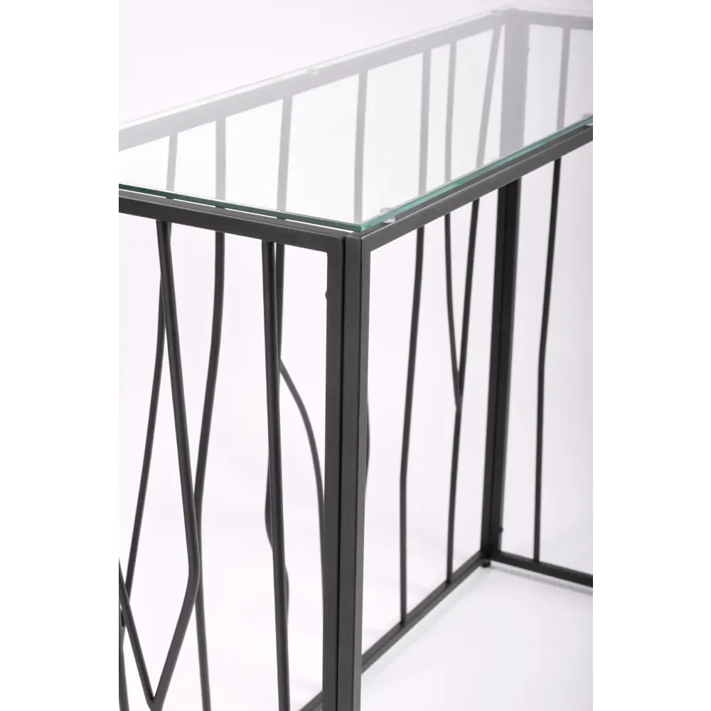 Фото 5 Консоль напольная Allconsoles 1021-CB clear 100x80x35 см сталь цвет черный Фото 5 Консоль напольная Allconsoles 1021-CB clear 100x80x35 см сталь цвет черный