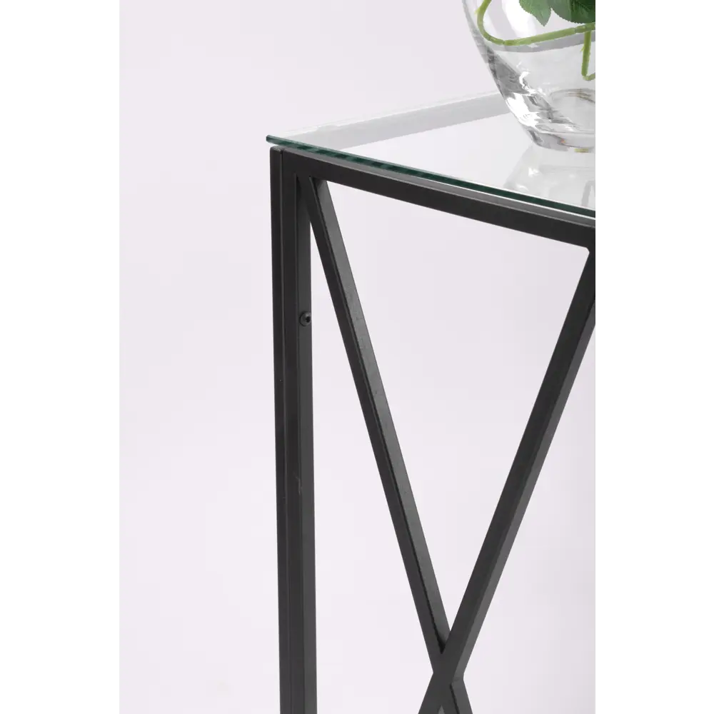 Фото 6 Консоль напольная Allconsoles 1031-CB clear 100x80x35 см сталь цвет черный Фото 6 Консоль напольная Allconsoles 1031-CB clear 100x80x35 см сталь цвет черный