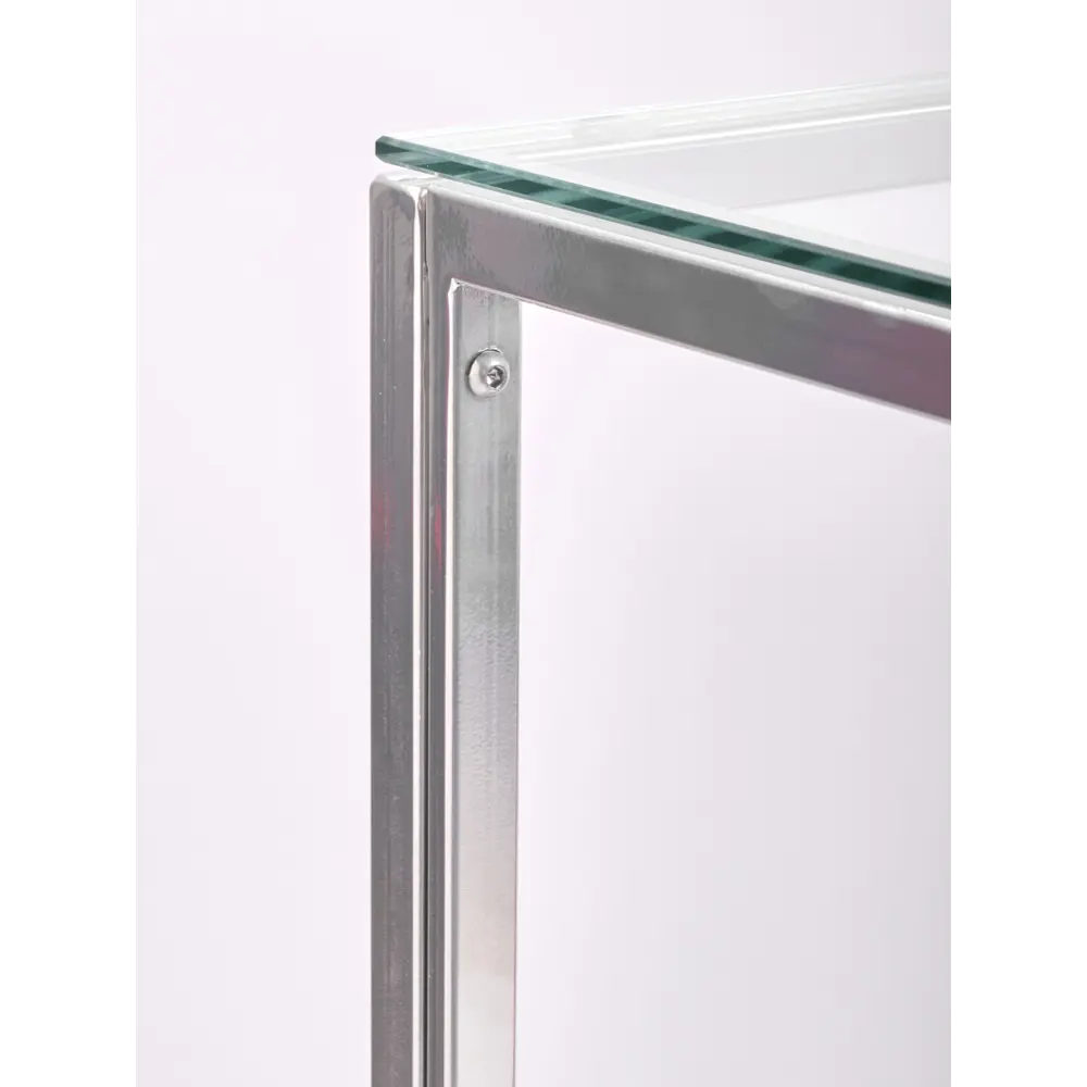 Фото 9 Консоль напольная Allconsoles 1011-CS clear 100x80x35 см сталь цвет серебряный Фото 9 Консоль напольная Allconsoles 1011-CS clear 100x80x35 см сталь цвет серебряный