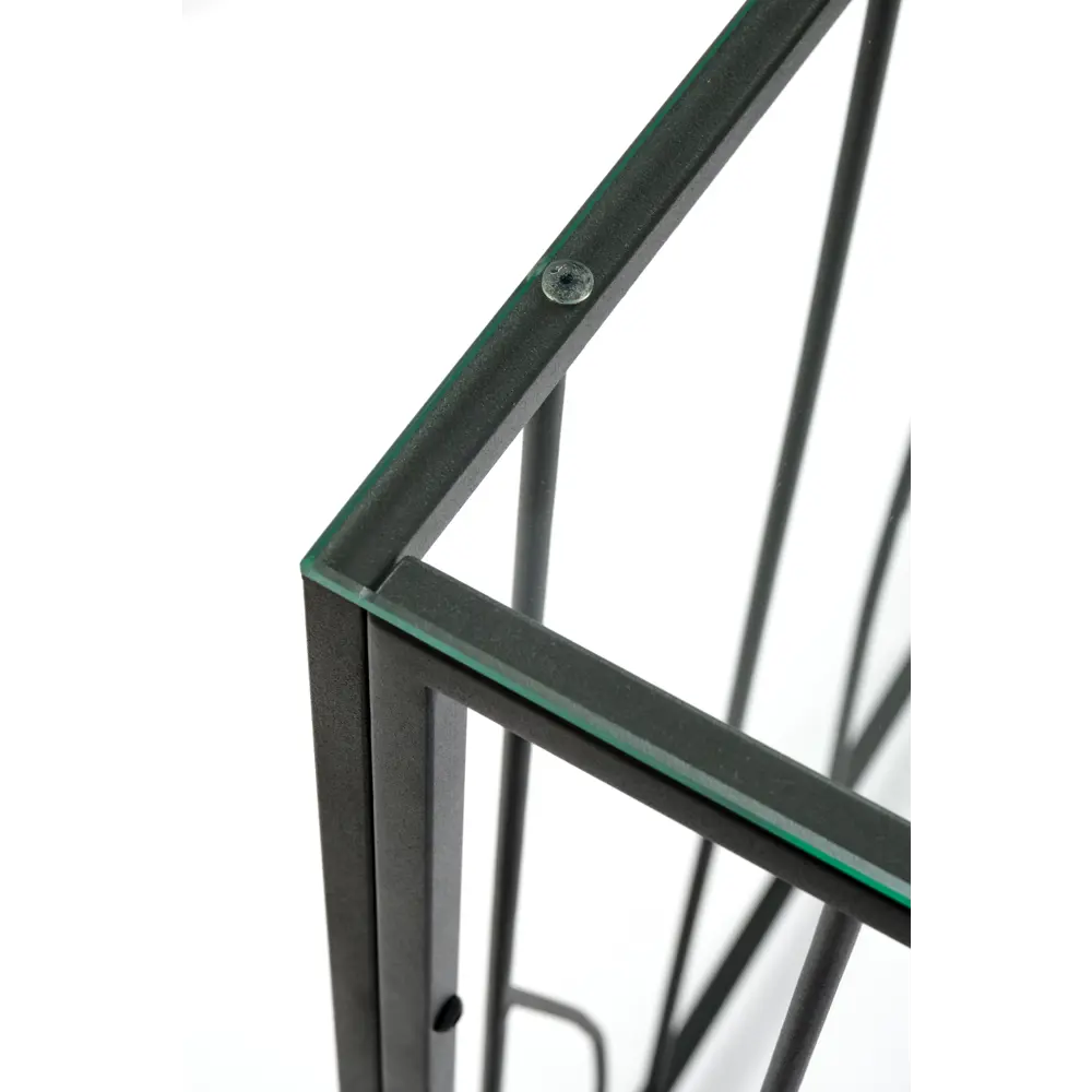 Фото 9 Консоль напольная Allconsoles 1022-CB clear 100x80x25 см сталь цвет черный Фото 9 Консоль напольная Allconsoles 1022-CB clear 100x80x25 см сталь цвет черный