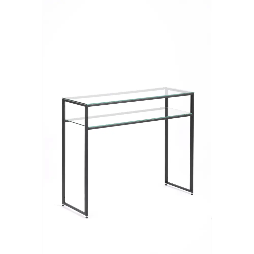 Фото 4 Консоль напольная Allconsoles 1041-CB clear 100x80x35 см сталь цвет черный Фото 4 Консоль напольная Allconsoles 1041-CB clear 100x80x35 см сталь цвет черный