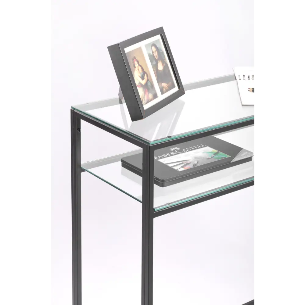 Фото 6 Консоль напольная Allconsoles 1041-CB clear 100x80x35 см сталь цвет черный Фото 6 Консоль напольная Allconsoles 1041-CB clear 100x80x35 см сталь цвет черный