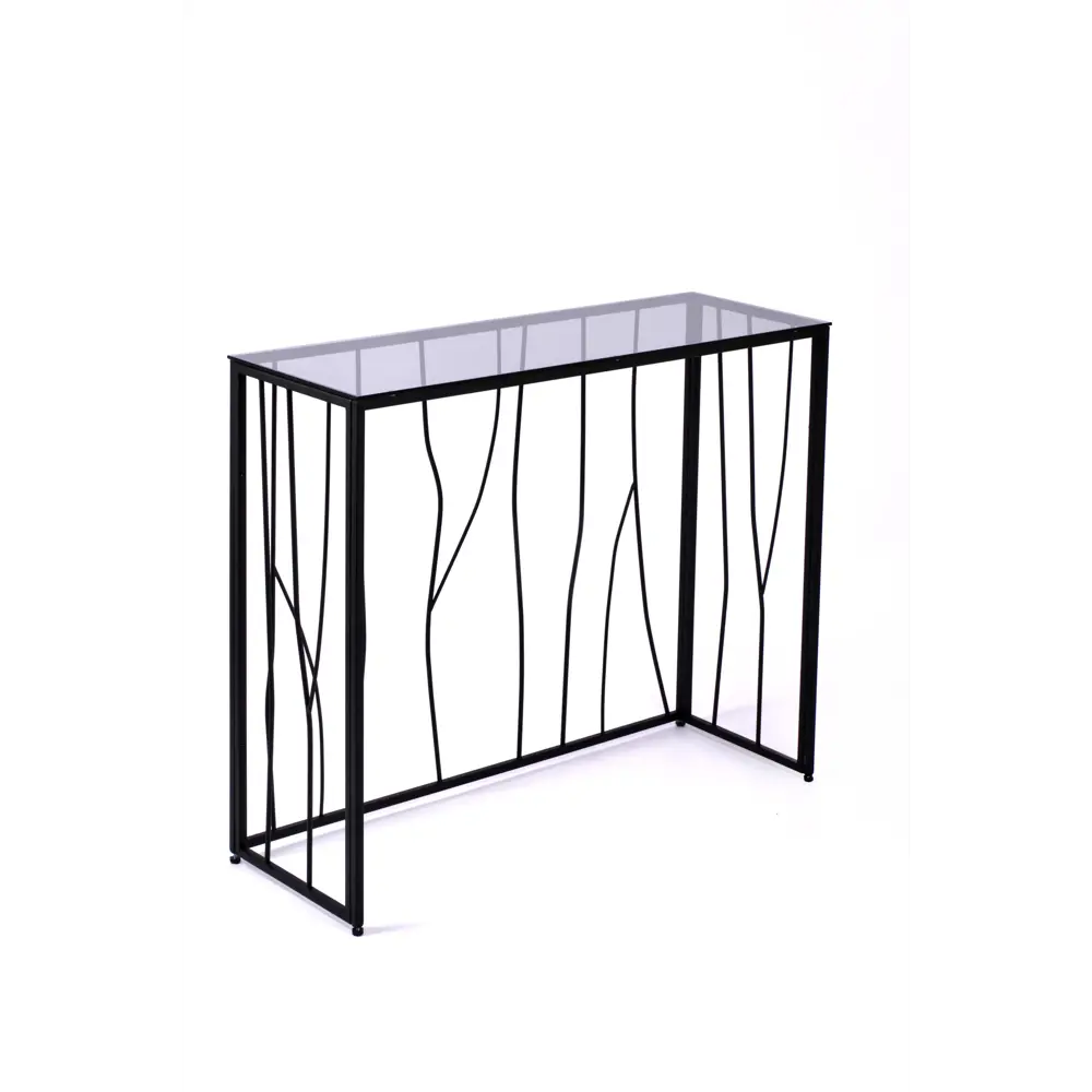 Фото Консоль напольная Allconsoles 1021-CB 100x80x35 см сталь цвет черный Фото Консоль напольная Allconsoles 1021-CB 100x80x35 см сталь цвет черный