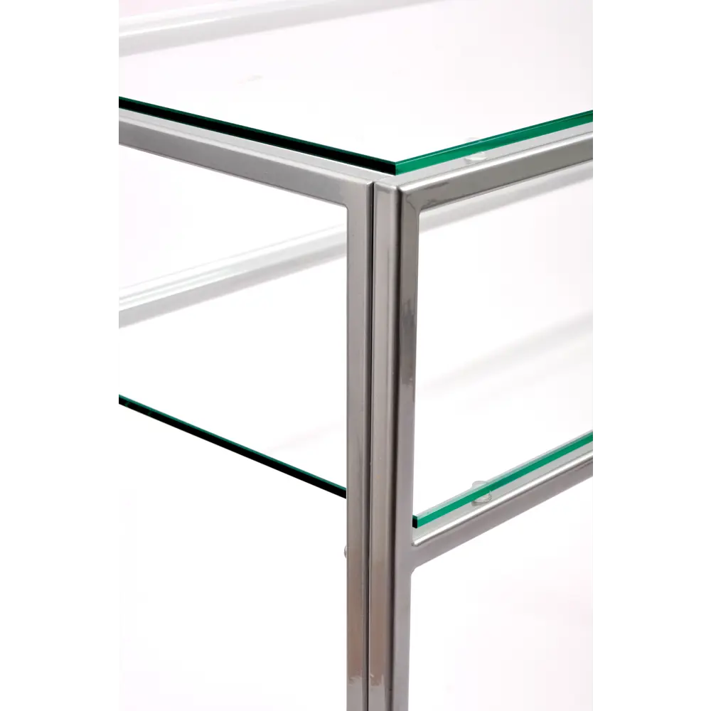 Фото 5 Консоль напольная Allconsoles 1042-CS clear 100x80x25 см сталь цвет серебряный Фото 5 Консоль напольная Allconsoles 1042-CS clear 100x80x25 см сталь цвет серебряный