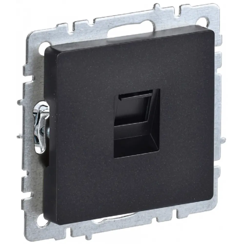 Фото Розетка встраиваемая Iek Brite BR-K10-1-K02 цвет черный Фото Розетка встраиваемая Iek Brite BR-K10-1-K02 цвет черный