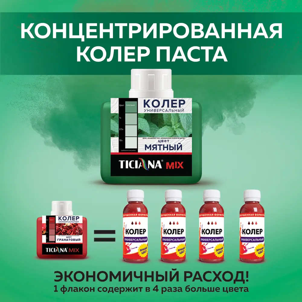 Фото Колеровочная паста TICIANA 4300003627 0.08 л цвет светло-зеленый Фото Колеровочная паста TICIANA 4300003627 0.08 л цвет светло-зеленый