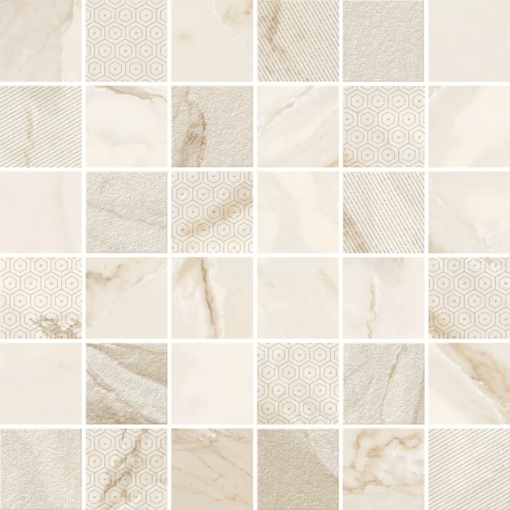 Фото Мозаика настенная Azori Calacatta Gold 30x30 см глянцевая цвет бежевый Фото Мозаика настенная Azori Calacatta Gold 30x30 см глянцевая цвет бежевый