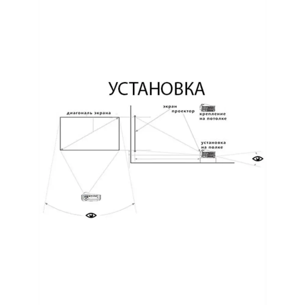 Фото 6 Экран для проектора Gozhy рулонный 1х2м Фото 6 Экран для проектора Gozhy рулонный 1х2м